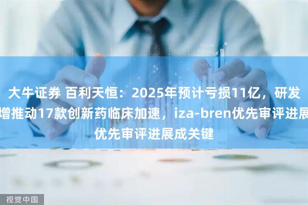 大牛证券 百利天恒：2025年预计亏损11亿，研发投入激增推动17款创新药临床加速，iza-bren优先审评进展成关键